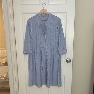 Tuckernuck Blue and White Striped dress